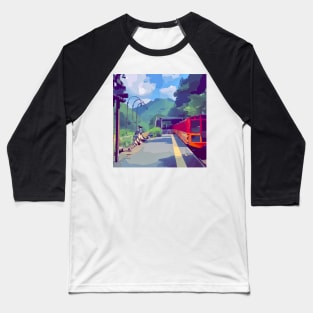 Train in Japan Baseball T-Shirt